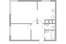 Планировка 2-комнатной квартиры, 51,4 м2
