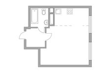 Планировка квартиры студии, 30,5 м2