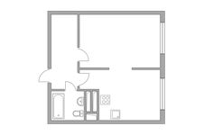 Планировка 1-комнатной квартиры, 37,3 м2