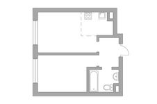 Планировка 2-комнатной квартиры, 36 м2