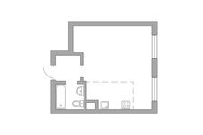 Планировка квартиры студии, 32 м2