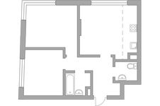 Планировка 3-комнатной квартиры, 54,2 м2