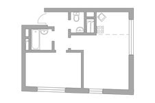 Планировка 2-комнатной квартиры, 42,6 м2