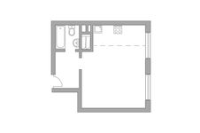 Планировка квартиры студии, 34,3 м2