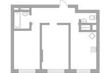 Планировка 2-комнатной квартиры, 50,3 м2
