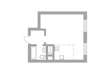 Планировка квартиры студии, 31 м2