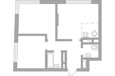 Планировка 3-комнатной квартиры, 52,8 м2