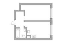 Планировка 1-комнатной квартиры, 37,1 м2