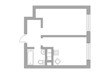 Планировка 1-комнатной квартиры, 36,1 м2