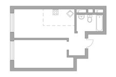 Планировка 2-комнатной квартиры, 40 м2