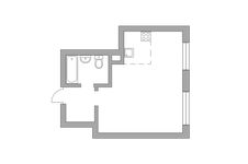 Планировка квартиры студии, 30,3 м2