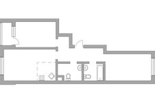 Планировка 3-комнатной квартиры, 62,1 м2