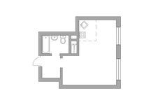 Планировка квартиры студии, 29,4 м2