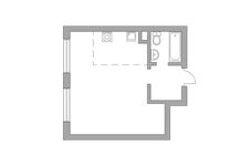Планировка квартиры студии, 33,2 м2
