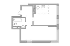 Планировка 2-комнатной квартиры, 48,7 м2