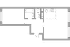 Планировка 2-комнатной квартиры, 47,4 м2