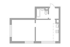 Планировка 2-комнатной квартиры, 45,9 м2