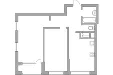 Планировка 2-комнатной квартиры, 62,8 м2