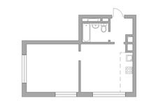 Планировка 2-комнатной квартиры, 44,9 м2
