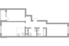 Планировка 3-комнатной квартиры, 61,2 м2