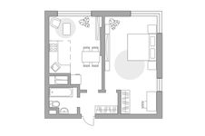 Планировка 2-комнатной квартиры, 47,9 м2