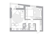 Планировка 2-комнатной квартиры, 48,9 м2