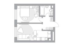 Планировка 2-комнатной квартиры, 36,7 м2