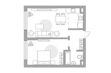 Планировка 2-комнатной квартиры, 50,5 м2