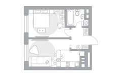 Планировка 2-комнатной квартиры, 36,1 м2