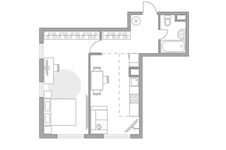 Планировка 2-комнатной квартиры, 49,7 м2