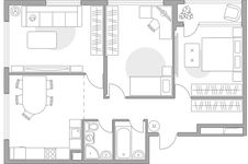 Планировка 3-комнатной квартиры, 86,5 м2