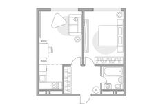 Планировка 2-комнатной квартиры, 49,3 м2