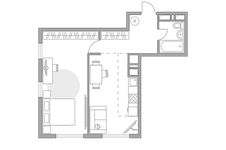 Планировка 2-комнатной квартиры, 48,7 м2