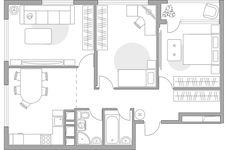 Планировка 3-комнатной квартиры, 85,4 м2