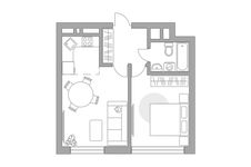 Планировка 2-комнатной квартиры, 40,1 м2