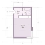 Планировка квартиры студии, 28 м2