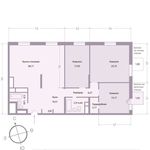 Планировка 3-комнатной квартиры, 126,5 м2