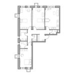 Планировка 3-комнатной квартиры, 97,5 м2