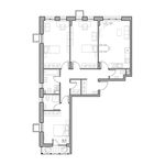 Планировка 3-комнатной квартиры, 95,9 м2