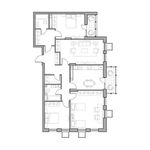 Планировка 4-комнатной квартиры, 106,1 м2
