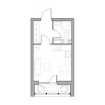Планировка 1-комнатной квартиры, 20 м2