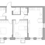 Планировка 2-комнатной квартиры, 60,1 м2