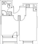 Планировка 1-комнатной квартиры, 36,28 м2