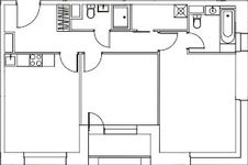 Планировка 2-комнатной квартиры, 71,44 м2