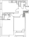 Планировка 2-комнатной квартиры, 72,01 м2