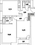 Планировка 2-комнатной квартиры, 71,16 м2