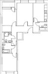 Планировка 3-комнатной квартиры, 81,31 м2