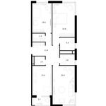 Планировка 3-комнатной квартиры, 96,4 м2
