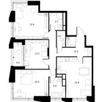 Планировка 3-комнатной квартиры, 110,9 м2
