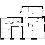 Планировка 4-комнатной квартиры, 123,3 м2